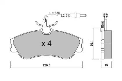 Комплект тормозных колодок (AISIN: BPCI-1003)